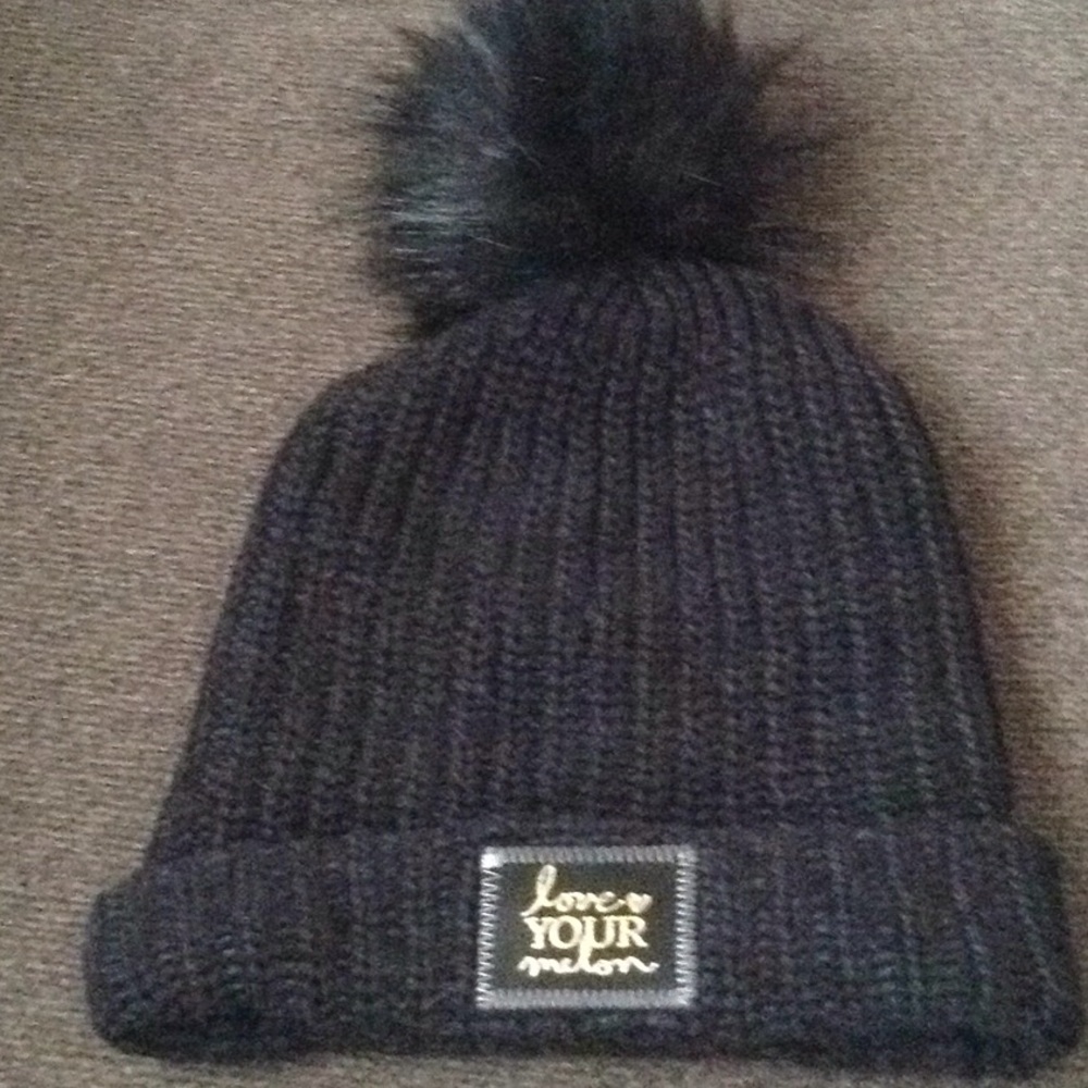 Love your melon Pom gold foil hat-NEW